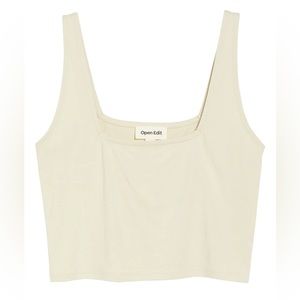 OPEN EDIT core sleep organic cotton & modal crop tank, XS